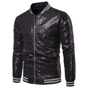 Di modo personalizzato <span class=keywords><strong>oro</strong></span> paillettes vestito Coreano vestito locale notturno abbigliamento da uomo ha ospitato giacca - Product Image 5