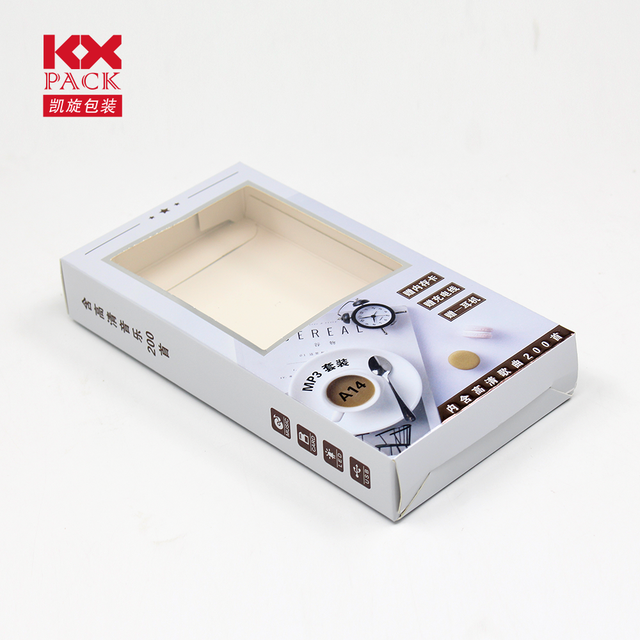 Custom Small Size Folding Data Usb Cable Packaging Box Clear Rigid Plastic Window Paper Box for Electric Accessories Packing