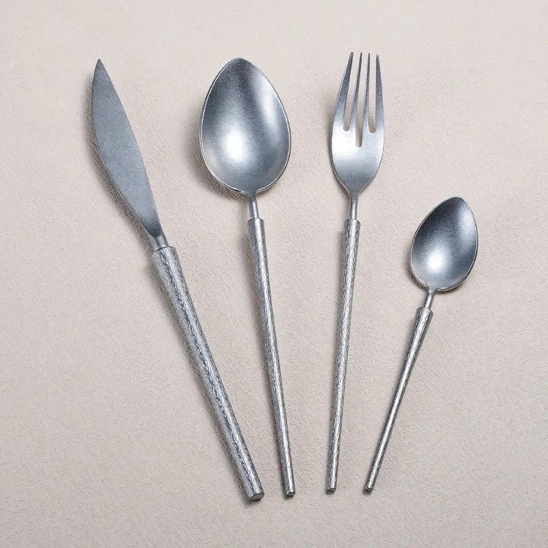Vintage Retro Design Spoon Fork Knife Flatware #304 Stainless Steel Cutlery Set For Hotel Restaurant