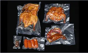 Transparan cetak kustom Biodegradable segel vakum kemasan daging plastik nilon penyegel penyimpanan makanan Pak retor kantong kantong vakum