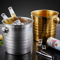 Seau à glace à Double paroi en acier inoxydable isolé de style classique de 3 Quarts pour les fêtes et les bars