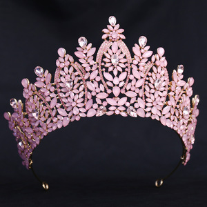 Tiara de Aleación con Pedrería para Novia, Estilo Barroco Europeo Americano, para Concursos de Belleza, Venta al por Mayor Transfronteriza QS - Product Image 2