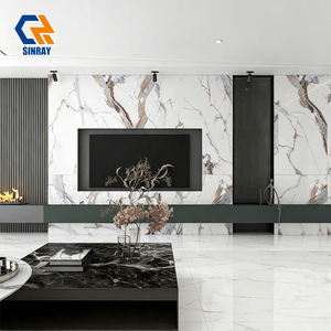 Piastrelle di Lusso in Porcellana Bianca di <span class=keywords><strong>Carrara</strong></span> Smaltate 600x1200mm 9mm Superficie Lucida Design Moderno Antibatterico per Casa - Product Image 4