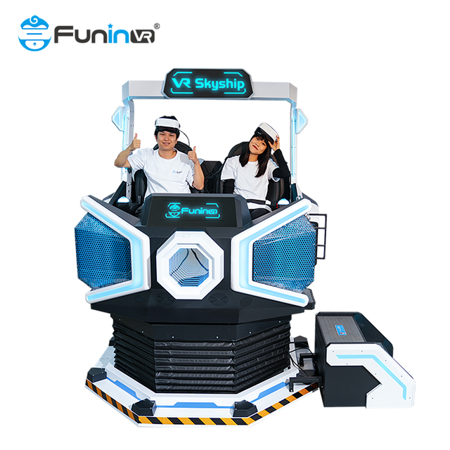 VR Skyship Indoor Metal 9D Virtual Reality Roller Coaster Flight Simulator Arcade Machine with 100+ Games