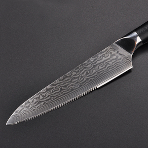 Couteau à Steak japonais en acier inoxydable, ustensile de cuisine pour couper de la viande VG10 damas 5 pouces - Product Image 3