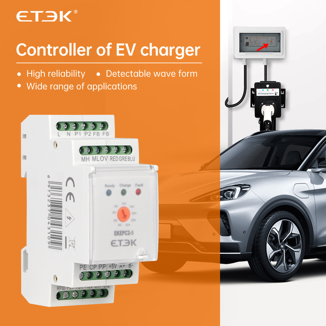 ETEK EKEPC2-S 32A 1PH AC 230V EV Charger Station Socket New Condition Electronic Protocol Controller for EV Charger Station