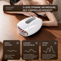 Masseur de mains sans fil électrique à compression avec chaleur et vibrations, tendance 2026, pour salons de bien-être professionnels (vente en gros)