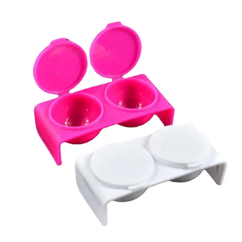 Double Lips Plastic Nail Dappen Dish for Mixing Acrylic Liquid and Acrylic Powder Nail Art Tools