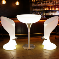 Meubles de bar et tabourets de bar de luxe modernes pour club de fumeurs, avec chaises LED RGB, design solaire intérieur, pour lounge chicha, à vendre