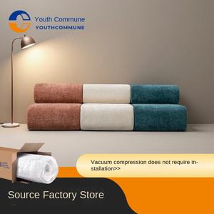 Silbato estilo perezoso esponja comprimida al vacío sofá individual silla cama con cubierta lavable para sala de estar-precio de fábrica/venta al por mayor - Product Image 1