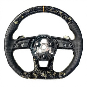 Volant sport en fibre de carbone forgé or pour <span class=keywords><strong>Audi</strong></span> B8 R8 TT RS3 RS4 <span class=keywords><strong>RS6</strong></span> B8 Q5 Q6 S5 S7 A3 A4 A5 A6 A7 Motorveer - Product Image 1