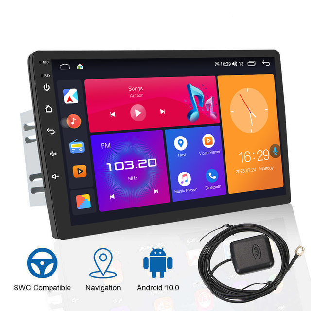 MTK 9/10 Inch Car Android Touch Screen GPS Stereo Radio Navigation System Audio Auto Electronics 8227 Car DVD Player