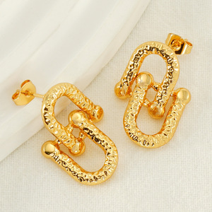 ZOGXIN Gold Plated Geometric Drop Earrings For Women Party Fashion Jewelry - Product Image 3