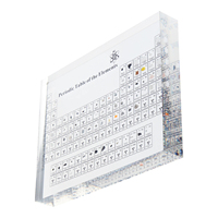 Acryl-Perioden system mit gedruckten Elementen Desktop Lucite Chemical Periodic Table Block für Chemie liebhaber