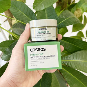 Masque d'<span class=keywords><strong>argile</strong></span> nettoyant en profondeur à l'armoise, formule naturelle, pour minimiser les pores, réduire l'acné et lisser le visage – Traitement facial personnalisé OEM - Product Image 5