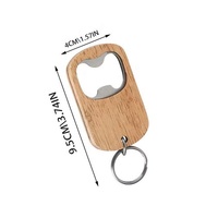 Ouvre-bouteille en bois de hêtre porte-clés avec ouvre-bouteille vierge en bois personnalisé vente en gros