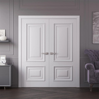 Porte double élégante en bois massif pour chambre, dressing, bureau et espaces intérieurs
