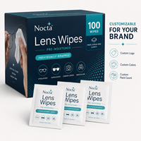 Lingettes nettoyantes anti-buée pour lentilles, 100 unités, avec logo personnalisé, emballées individuellement, pour lunettes, lingettes humides pour le nettoyage optique, pour les voyages et l'usage quotidien