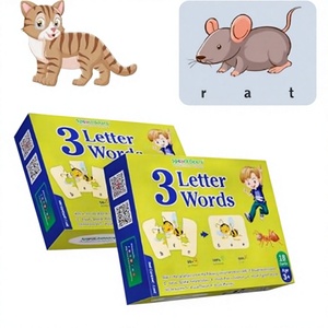 Puzzle de mots à 3 lettres pour enfants - Jeu de cartes éducatif pour l'apprentissage précoce de l'orthographe, du vocabulaire et de la phonétique (à partir de 4 ans) - Product Image 5