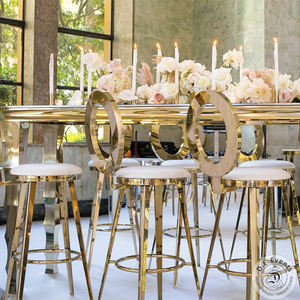 Chaise de <span class=keywords><strong>bar</strong></span> en métal inoxydable <span class=keywords><strong>bon</strong></span> marché en gros pour événements et mariages, <span class=keywords><strong>tabouret</strong></span> de <span class=keywords><strong>bar</strong></span> haut - Product Image 1