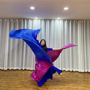 Disfraz de Danza del Vientre para Adultos, Color Doble Azul Rey y <span class=keywords><strong>Fucsia</strong></span>, Alas de Poliéster para <span class=keywords><strong>Mujer</strong></span> - Product Image 3