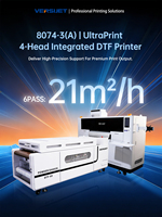 Nouvelle machine d'impression DTF semi-automatique intégrée à quatre têtes de 60 cm pour vêtements et textiles personnalisés, haute productivité
