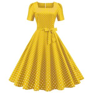 Robes d'été pour femmes de style <span class=keywords><strong>vintage</strong></span> à carreaux, mode rétro des années <span class=keywords><strong>50</strong></span>, 60 et 70, robe swing pin-up rockabilly pour soirée, robe vestidos - Product Image 2