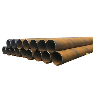 ASMT CS Pipe Black Hollow Section Carbon Steel Pipe CS Round Metal Tube spiral welded pipe supplier