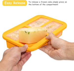 Plateau de congélation en silicone Moule à soupe <span class=keywords><strong>Glaçons</strong></span> Paquet de 4 Récipients de congélation <span class=keywords><strong>des</strong></span> aliments pour le stockage et la congélation de la sauce à soupe Glace Garder au frais - Product Image 4