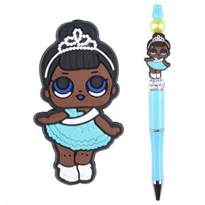 Cuentas de <span class=keywords><strong>Perlas</strong></span> Flocadas Kawaii para Niños, Cuentas Sueltas para Hacer Joyería, Cuentas Redondas de PVC para Manualidades - Product Image 3