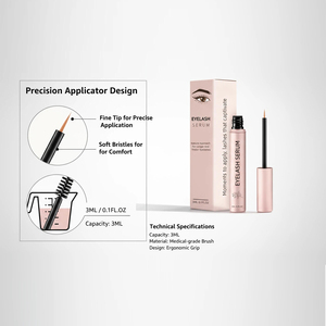 Vente en gros, livraison rapide en 72 heures, sérum de croissance des cils de haute qualité, sans huile, végétalien, hydratant, allongeant les sourcils et les cils, soin des cils - Product Image 5