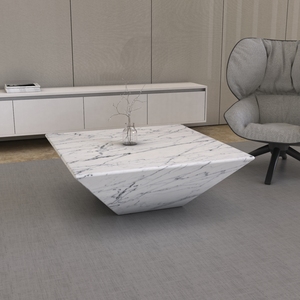 โต๊ะกาแฟหินอ่อนแบบหยักสไตล์ฟาร์มที่ทันสมัยโต๊ะน้ำชาแบบเปิดประทุนสุดหรูไม่เหมือนใครสำหรับตกแต่งห้องนั่งเล่น - Product Image 1