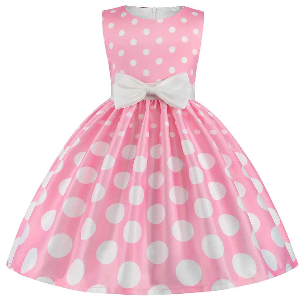 New Kid Dresses European And American Polka Dot Princess Girls Dress Holiday Party Evening Dress Children Outfits