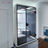 Cabine de bureau extérieure moderne avec système d'air frais turbo, insonorisation acoustique, conception modulaire et système d'évacuation à faible bruit