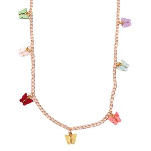Fashionable Colorful Butterfly Pendant Waist <b>Chain</b> For Women Daily Wear Zinc Alloy Jewelry Seven Color Gold Tone - Product Image 5