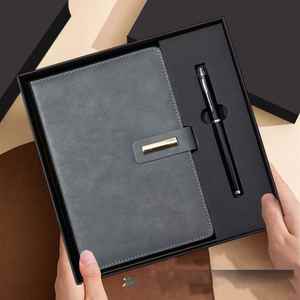 Ensemble cadeau d'entreprise personnalisé avec couverture en PU, carnet recyclé, stylo, tasse en bambou pour un cadeau de bureau écologique - Product Image 3