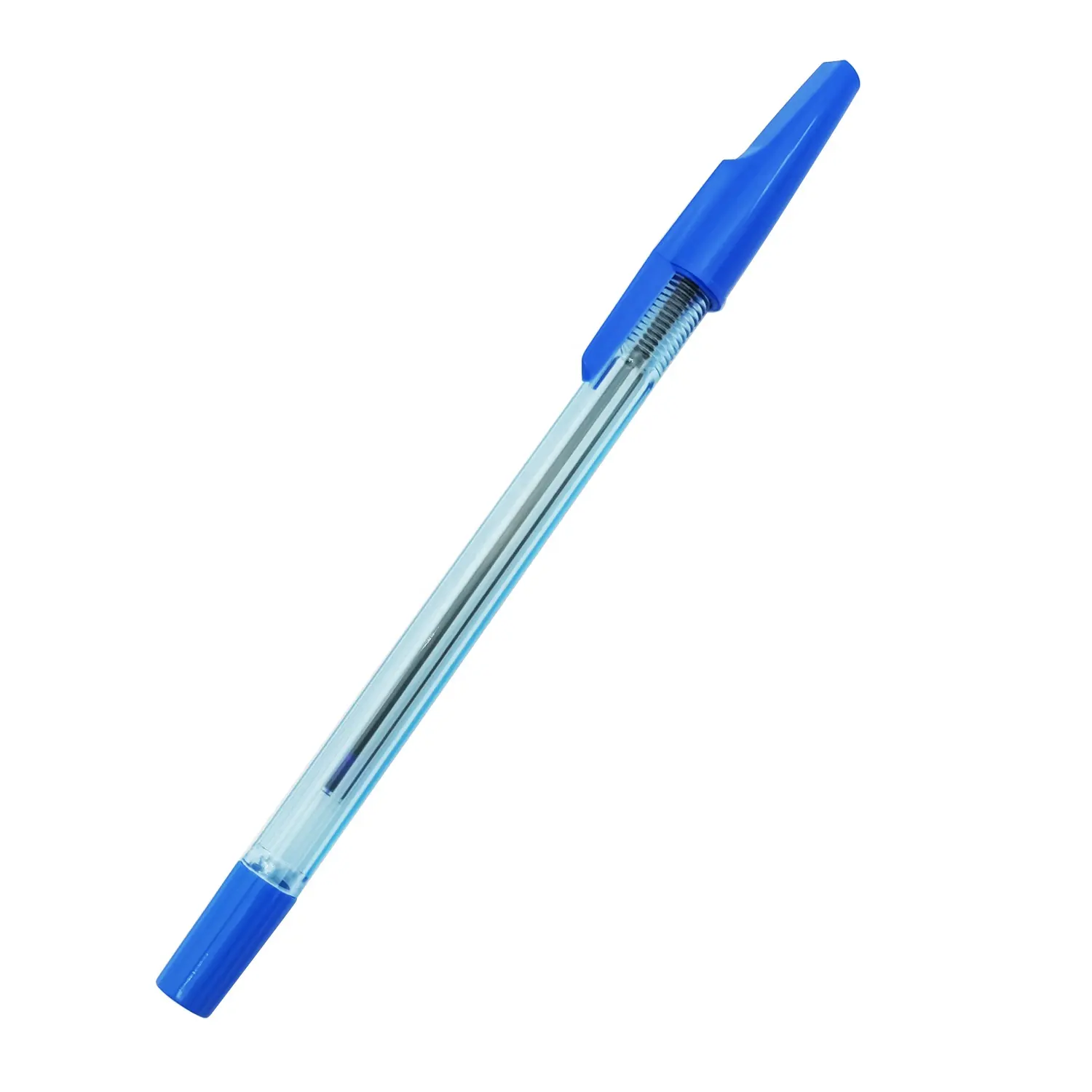Grosir produsen pulpen plastik pena sederhana bisnis Harga rendah transparan gaya dasar pena bola kantor murah