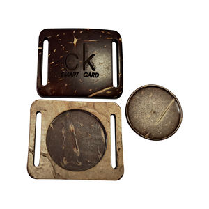 Promoción de nuevos productos Tarjeta de chip inteligente de espesor de concha de almeja personalizada Tarjetas de control de acceso de madera de coco de forma ovalada - Product Image 5