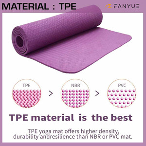 เสื่อโยคะ TPE ขนาด 6 มม. เป็นมิตรกับสิ่งแวดล้อม ยี่ห้อ Fanyue ความยาว 183 ซม. พร้อมโลโก้สีตามสั่ง สำหรับออกกำลังกายและโยคะ - Product Image 4