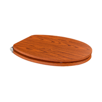 Siège de toilette en bois moulé violet à fermeture douce avec charnière en alliage de zinc, couvercle WC en MDF à fixation supérieure |   Siège de toilette