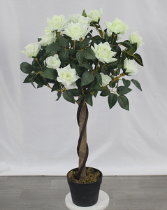Árvore de flores artificial para decoração, árvore de flores artificial falsas em branco - Product Image 1