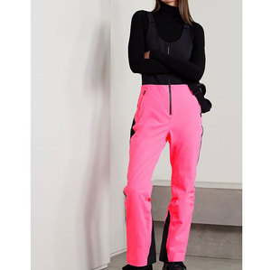 <span class=keywords><strong>Pantalon</strong></span> de <span class=keywords><strong>ski</strong></span> salopette femme personnalisé imperméable color block rose <span class=keywords><strong>noir</strong></span> softshell coupe ajustée pour snowboard - Product Image 3