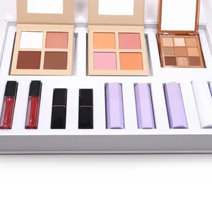 Coffret cosmétique tout-en-un personnalisé correcteur fond de teint liquide fard à paupières brillant à lèvres Kit de maquillage complet pour femmes