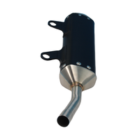 Silencieux d'Échappement de Moto pour Pièces de Pit Bike, Puissant Silencieux 32mm pour Système d'Échappement de Dirt Bike