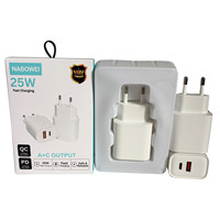 Chargeur mural double port PD25W QC3.0 pour téléphone portable, adaptateur de charge rapide Type C 25W PD USB C pour iPhone Samsung XIAOMI