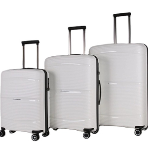 Ensemble de 3 valises trolley en PP, coque rigide 100% PP, légères, modernes et luxueuses, avec doublure en polyester et roulettes pivotantes - Product Image 2