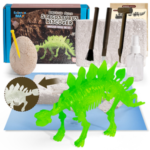 ชุดของเล่นโมเดลฟอสซิลสำหรับสัตว์และไดโนเสาร์,ของเล่นเพื่อการศึกษาอื่นๆประติมากรรมโครงกระดูกไดโนเสาร์สำหรับเด็กชุดขุดไดโนเสาร์ Triceratop - Product Image 2