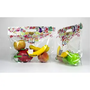 Bolsas de plástico con cremallera para frutas y verduras, bolsas de plástico con ventilación resellable