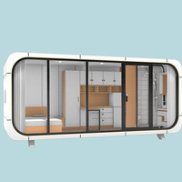 Maison préfabriquée de bureau, conteneur maritime, maison capsule, 40 pieds, luxe, panneau sandwich en acier, moderne, cabine Apple