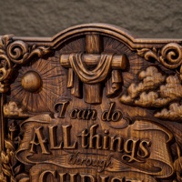 Plaque murale en bois Philippiens 4:13, verset biblique, décoration chrétienne pour la maison, l'église, cadeau